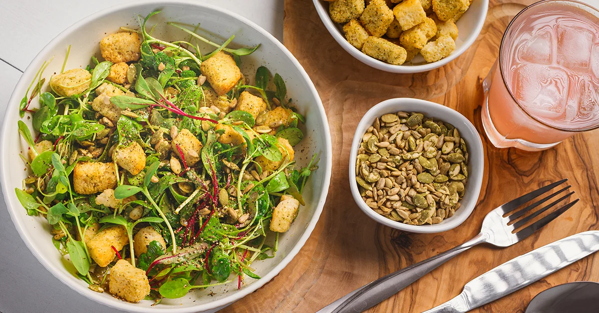 Summer Crunch Salad w/ Micro Crunchy Salad