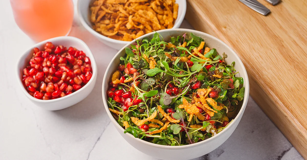 Zesty Left Coast Salad w/ Micro Spicy Salad