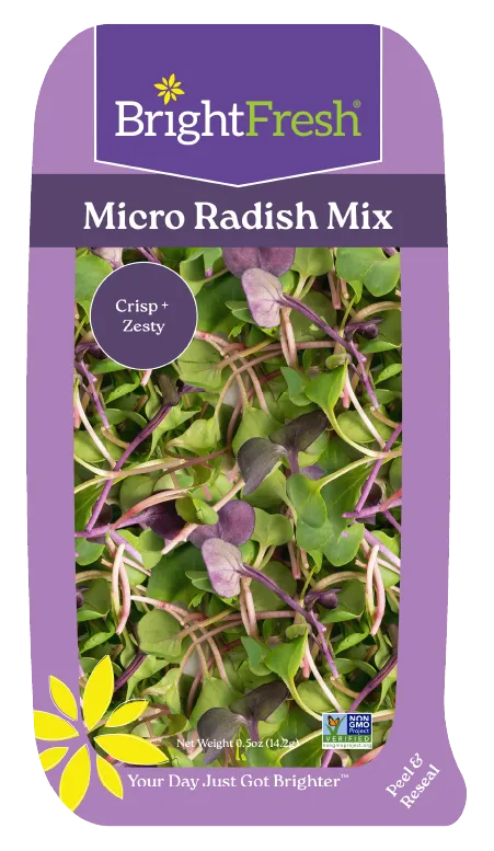 BrightFresh® Micro Radish Mix packaging