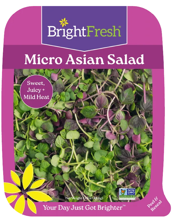 BrightFresh® Micro Asian Salad packaging