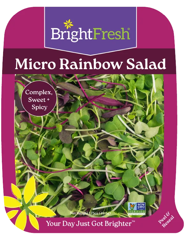 BrightFresh® Micro Rainbow Salad packaging