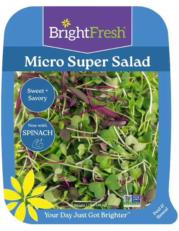 BrightFresh® Micro Super Salad packaging